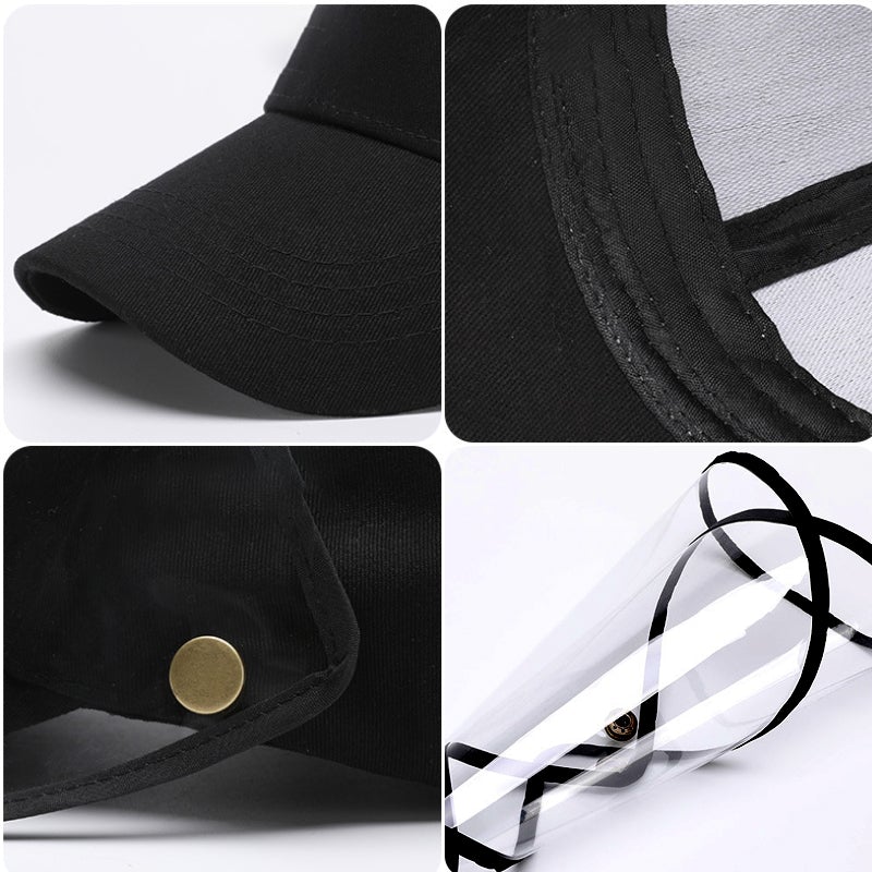 Casquette de Protection Amovible Anti-salive Anti-poussière