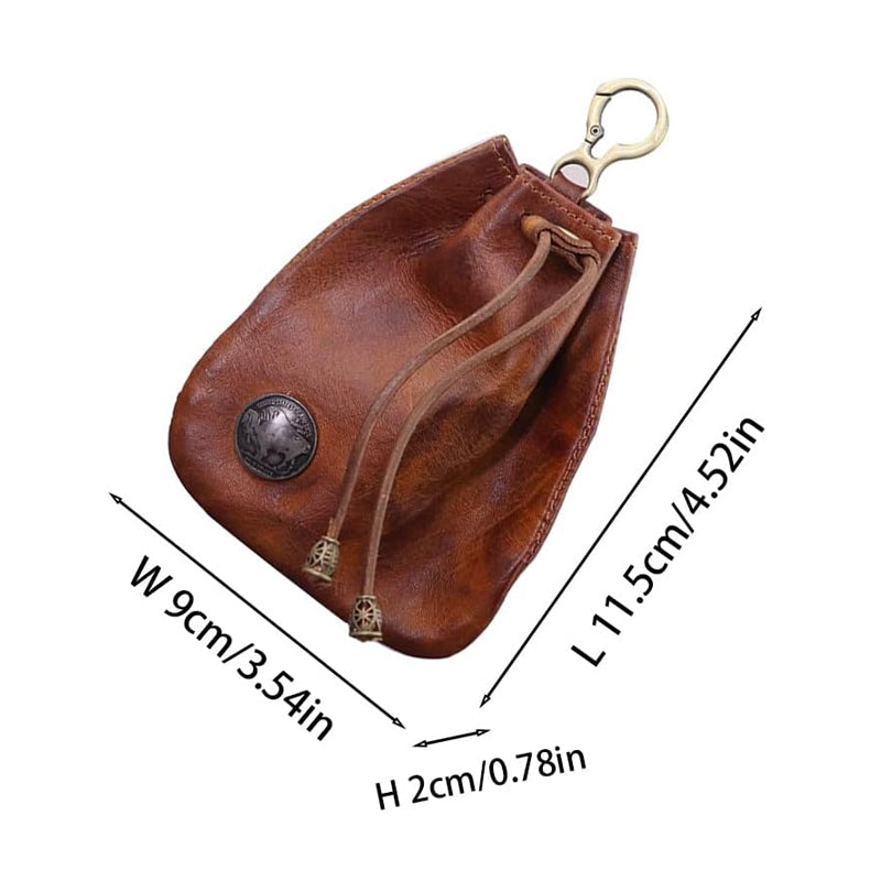 Sac de rangement rétro en cuir de vache