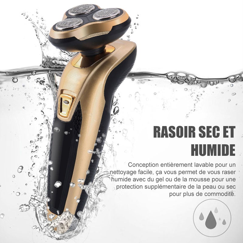 3-en-1 Rasoir Rechargeable Multifonctionnel pour Hommes