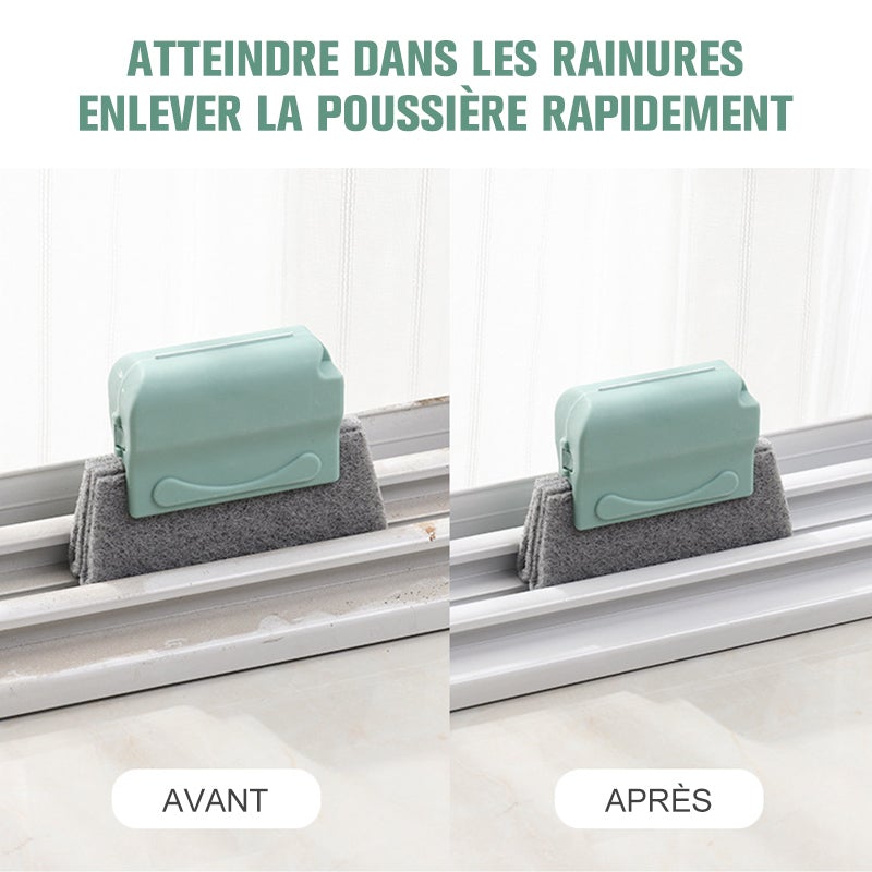 Brosse de Nettoyage Magique pour Rainures de Fenêtre et de Porte