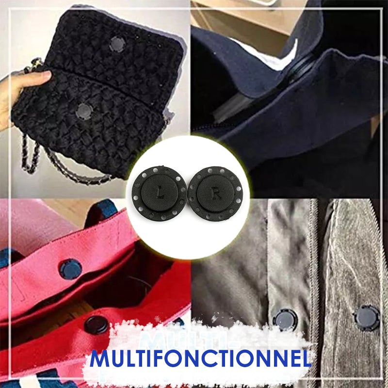 Bouton Magnétique Invisible de Haute Qualité (5 paires)