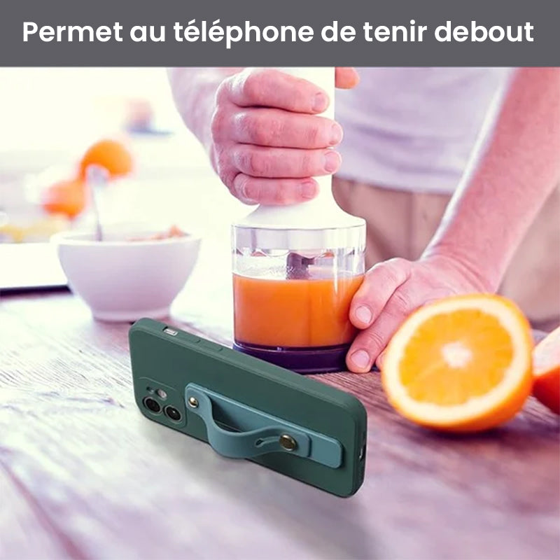 Support de téléphone portatif sangle télescopique pour les doigts