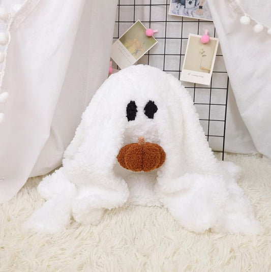 👻Fantôme avec citrouille🎃 Oreiller Halloween