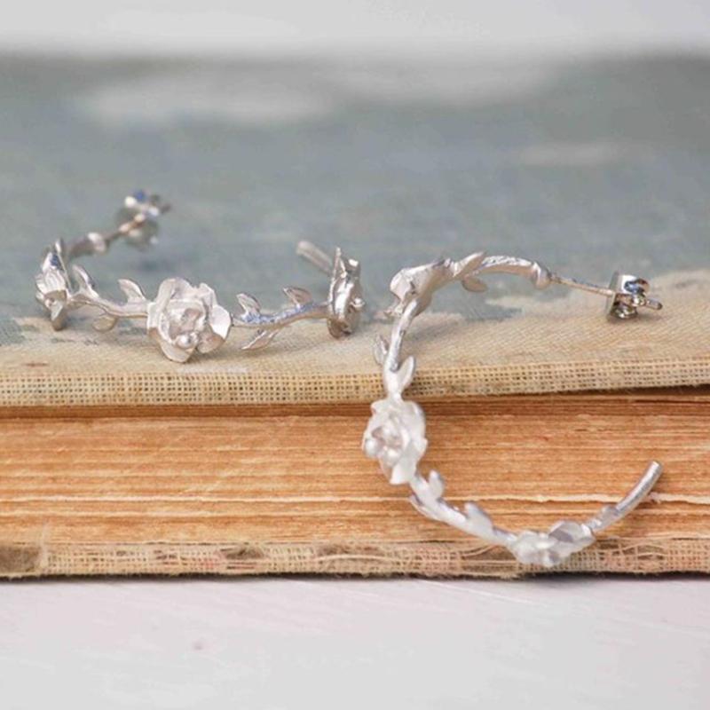 Boucles D'oreilles Clous Anneau Rose