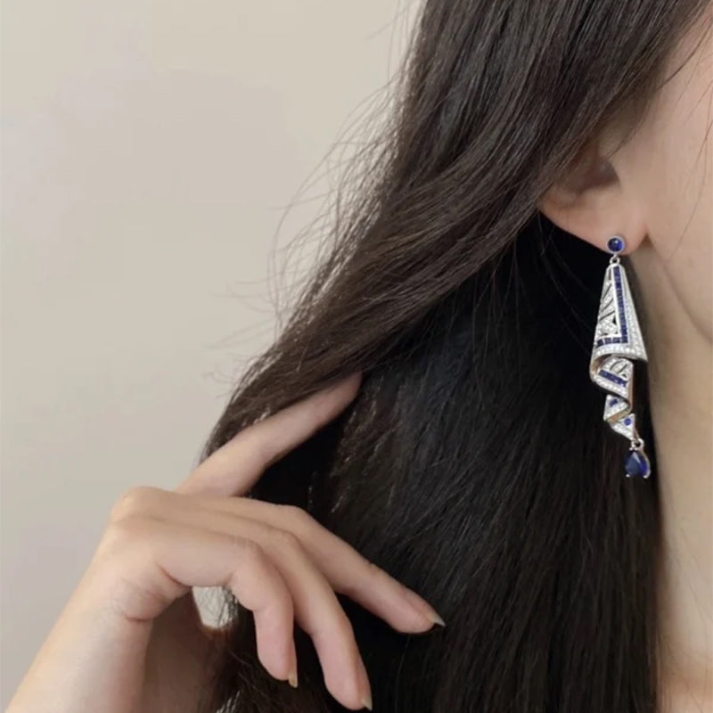 Boucles d'oreilles vintage en satin