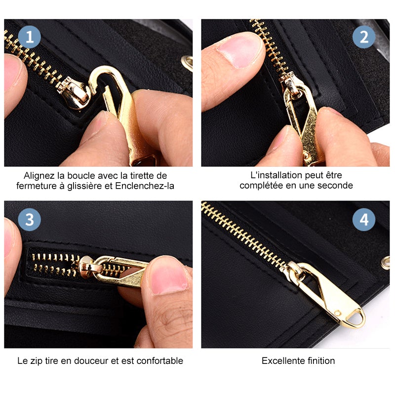Tête De Zip Universelle En Métal