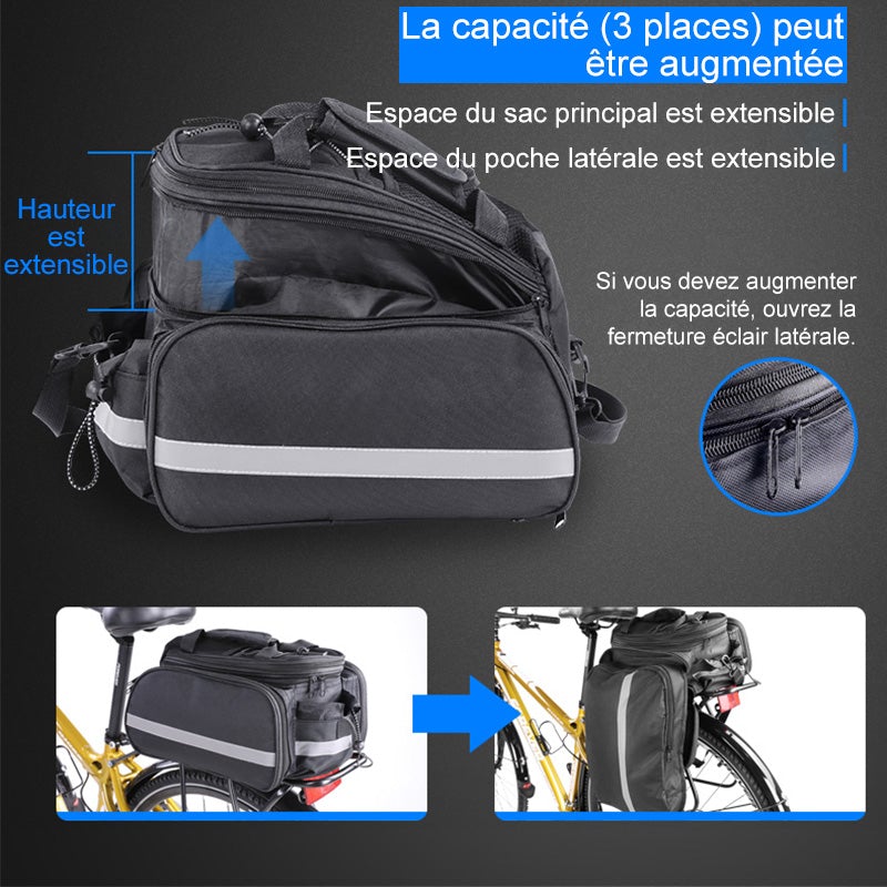 Sacoche de Rangement Pliable du Siège Arrière de Vélo