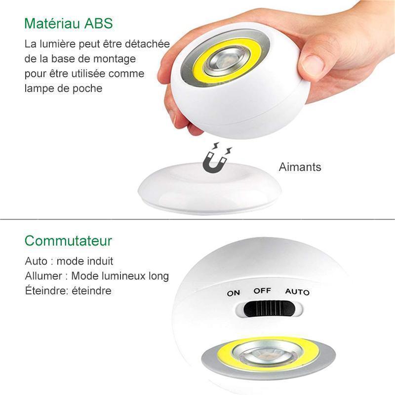 Capteur à DEL amovible avec chargement par USB