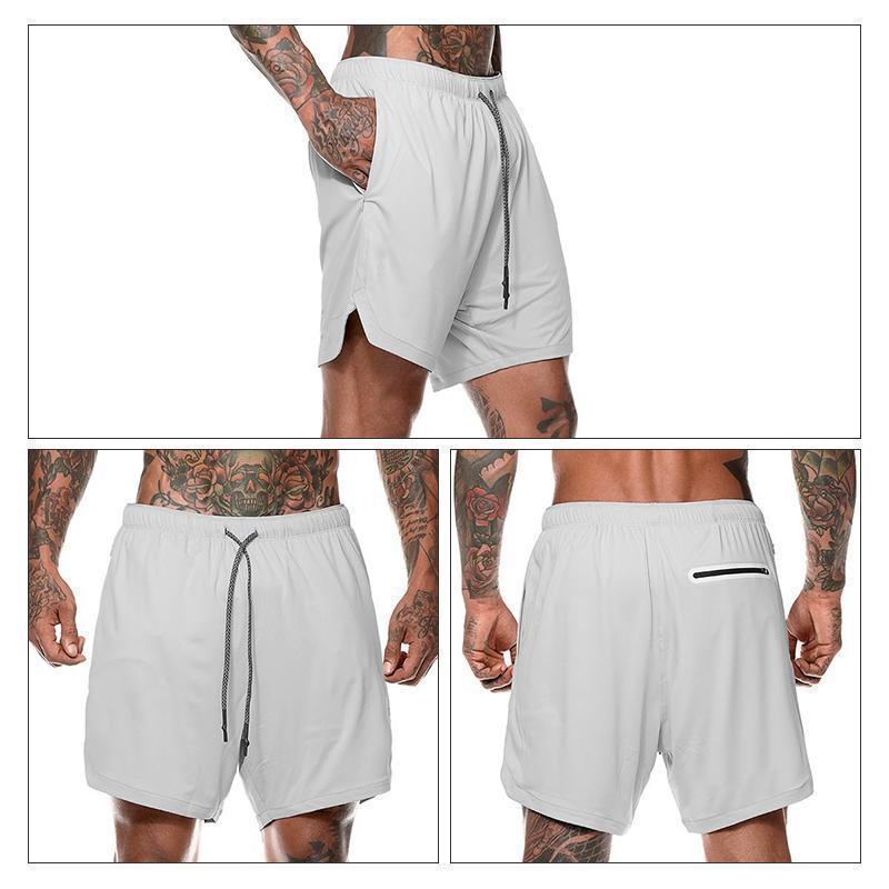 Shorts de Sport à Double Couche pour Hommes