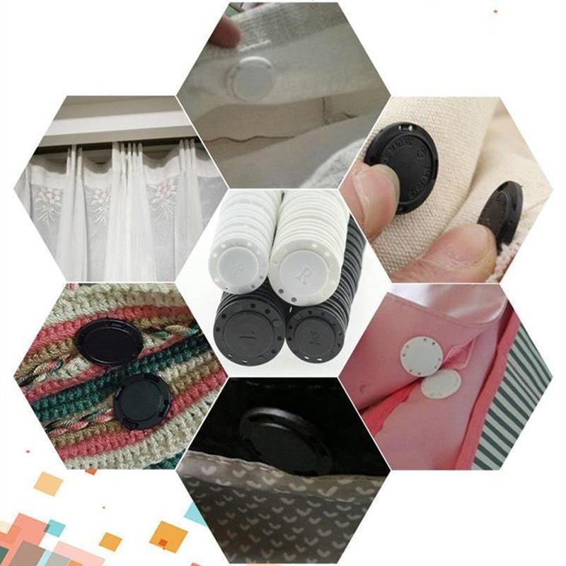 Bouton Magnétique Invisible de Haute Qualité (5 paires)