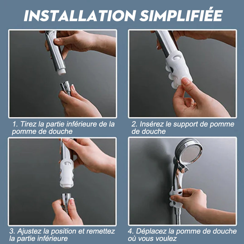 Support de pommeau de douche mains libres