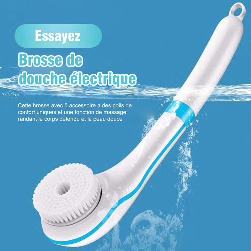 5-en-1 Brosse de Douche Électrique