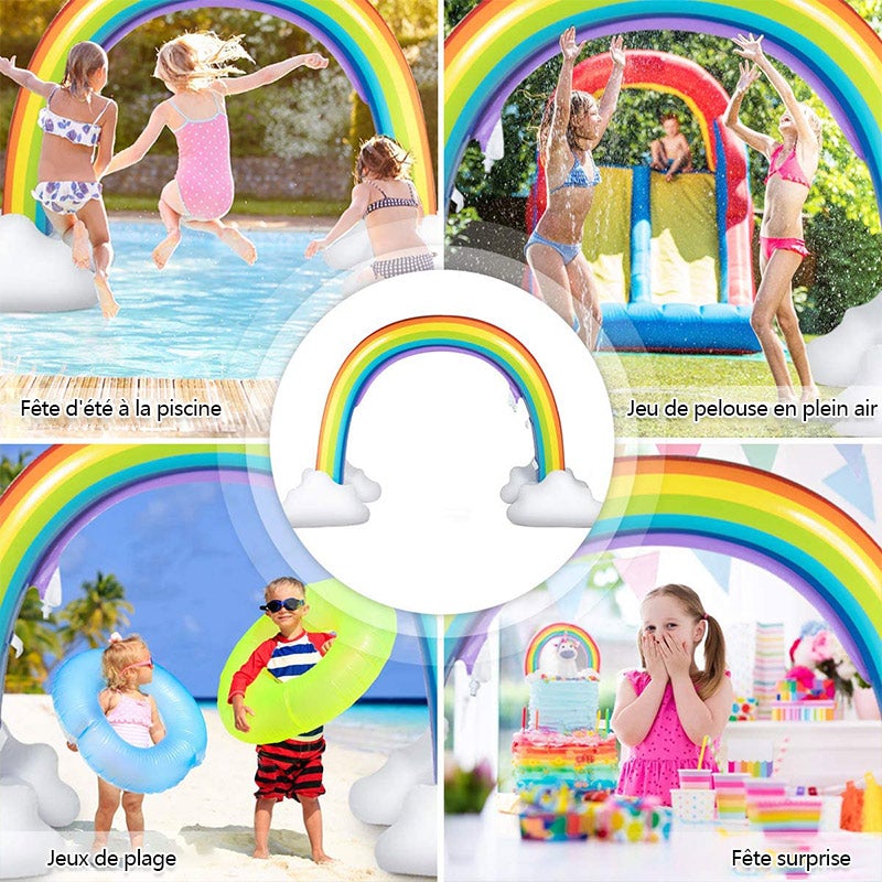 Arc Gonflable D'arc en Ciel de Pulvérisation D'eau