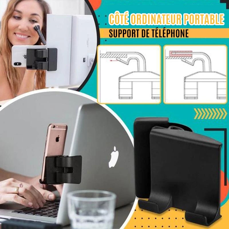 Support de Téléphone avec Clip sur Écran pour Ordinateur Portable