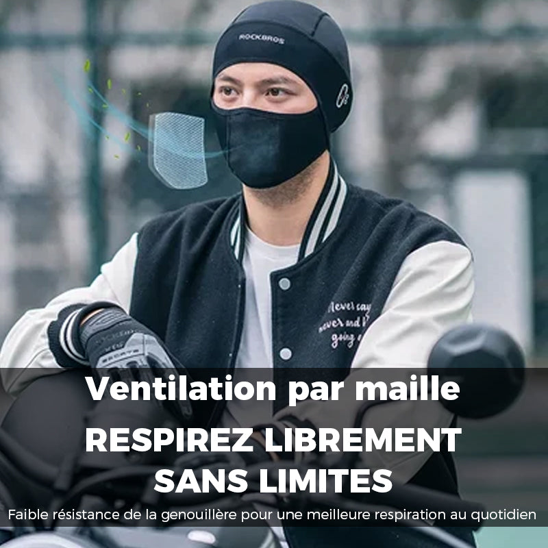 Cagoule cycliste avec protection faciale en soie de glace