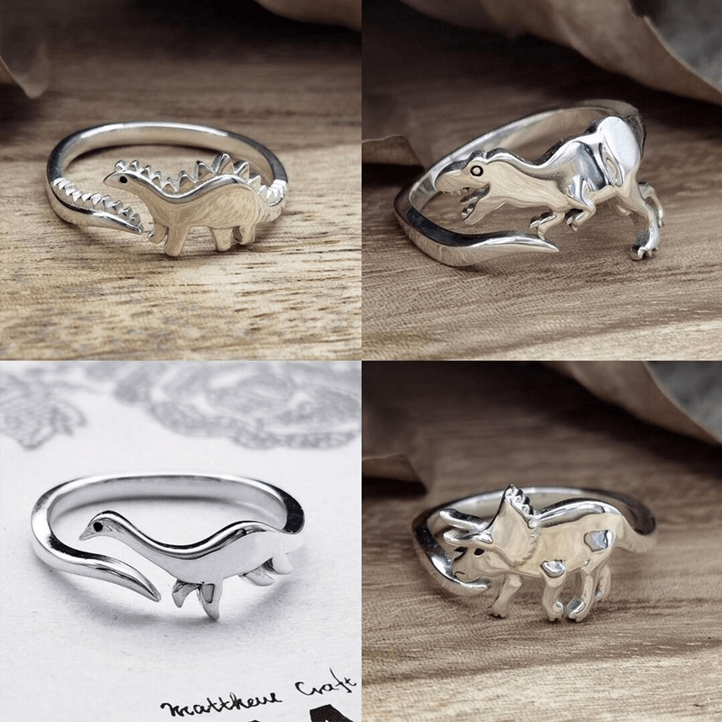 Bague Réglable en Forme de Dinosaure Mignon