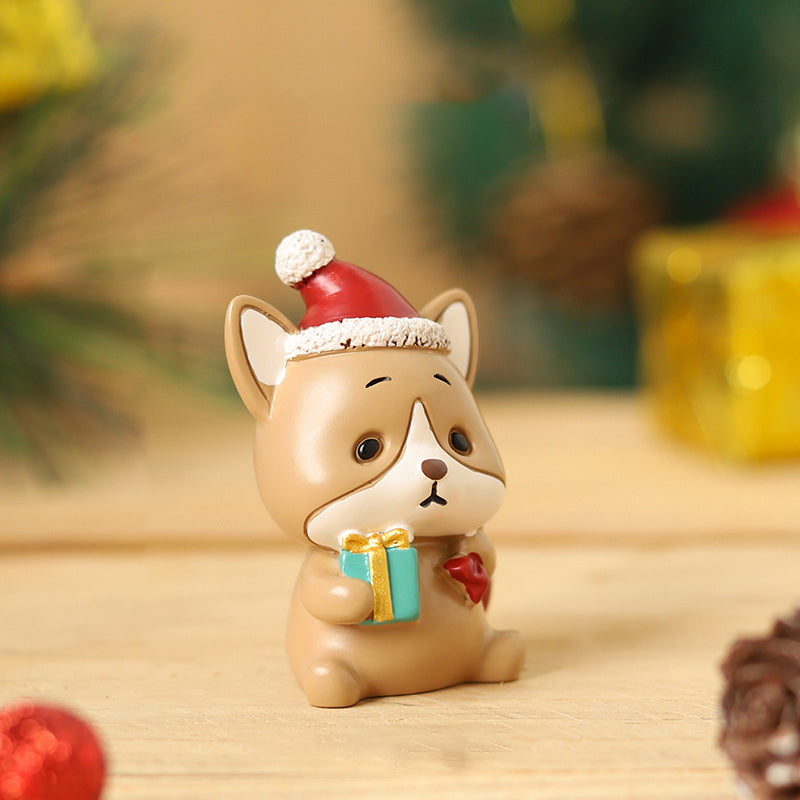 Ornements de père Noël animaux faits à la main