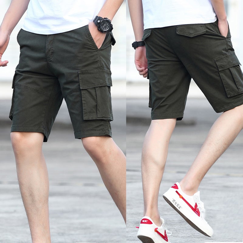 Shorts Cargo Décontractés pour Hommes Multi-poches