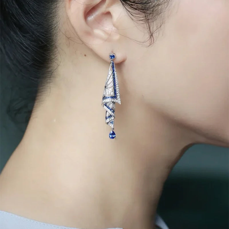 Boucles d'oreilles vintage en satin