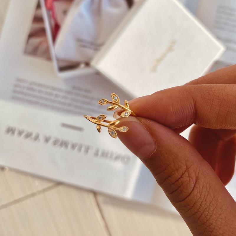 Bague de Feuille Créative