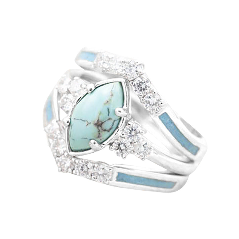 Bague Diamant Turquoise Naturelle