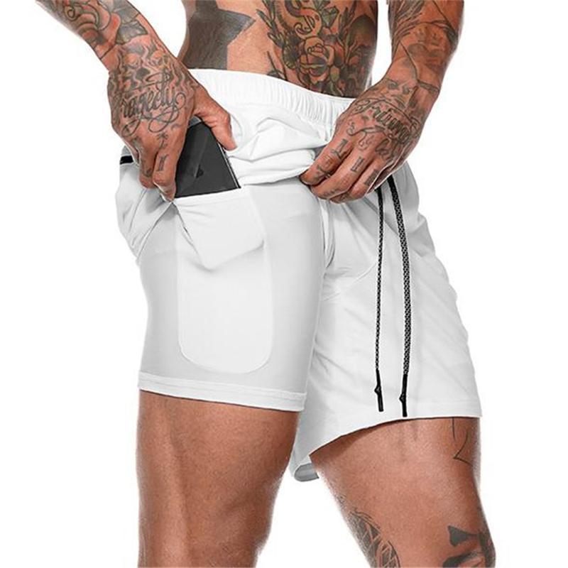 Shorts de Sport à Double Couche pour Hommes