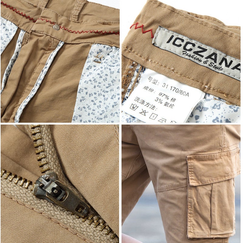 Shorts Cargo Décontractés pour Hommes Multi-poches