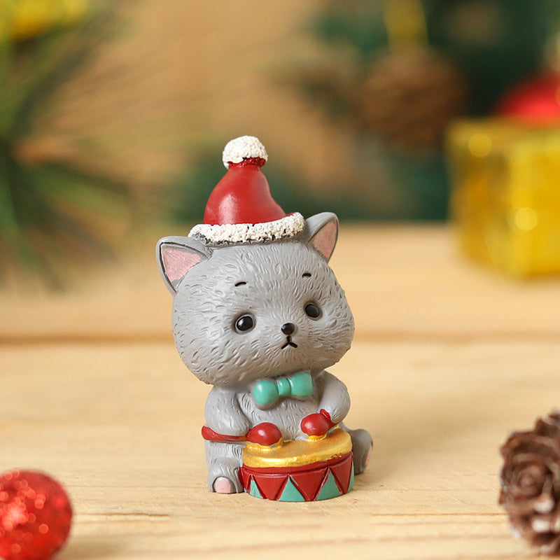 Ornements de père Noël animaux faits à la main