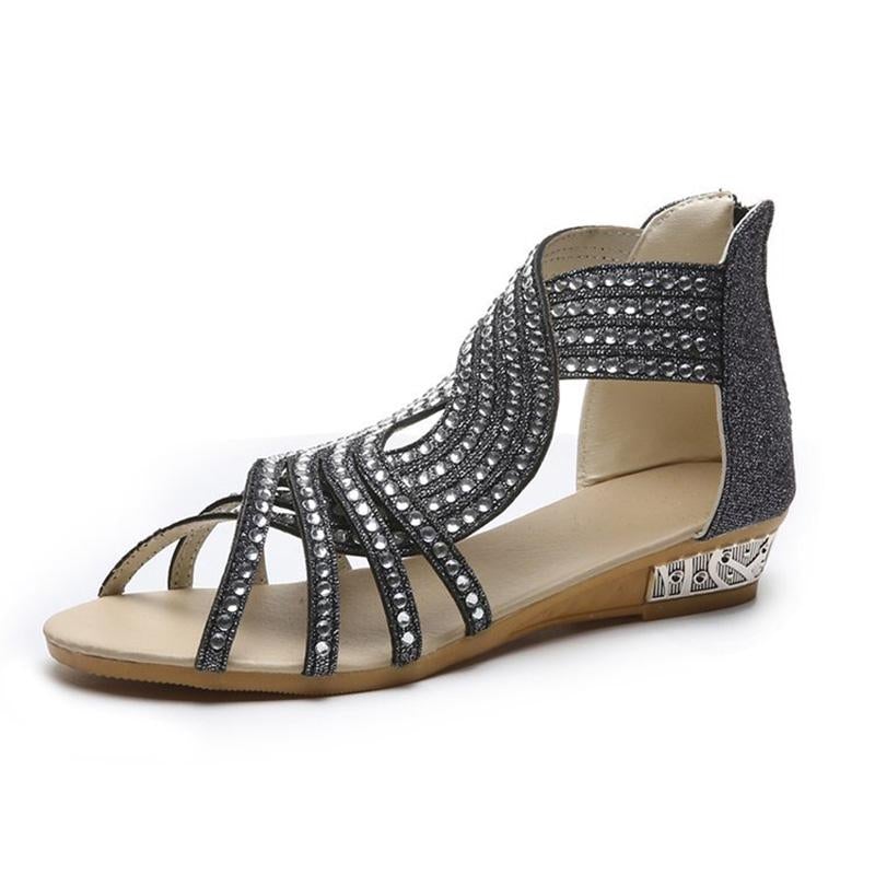 Sandales d'été avec Strass Chic pour Femmes