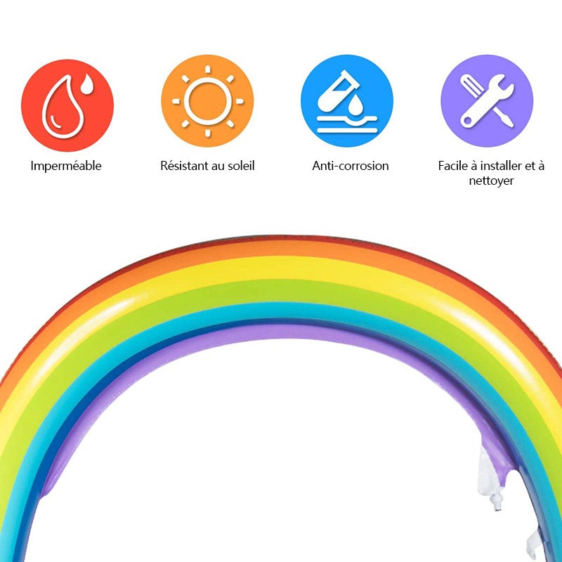 Arc Gonflable D'arc en Ciel de Pulvérisation D'eau