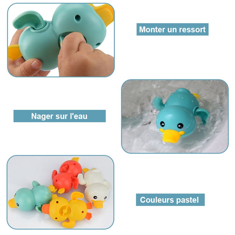 Canard de Natation Jouet de Bain pour Enfants
