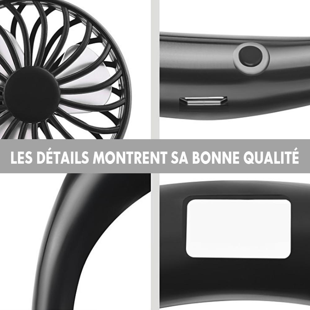 Ventilateur Électrique Suspendu, USB Rechargeable