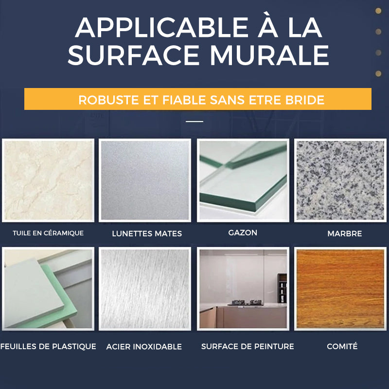 Support Mural pour Crochet à Clous sans Trou