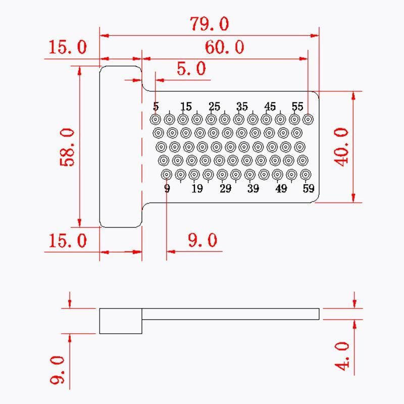T-Règle de Mesure de Positionnement de Trou