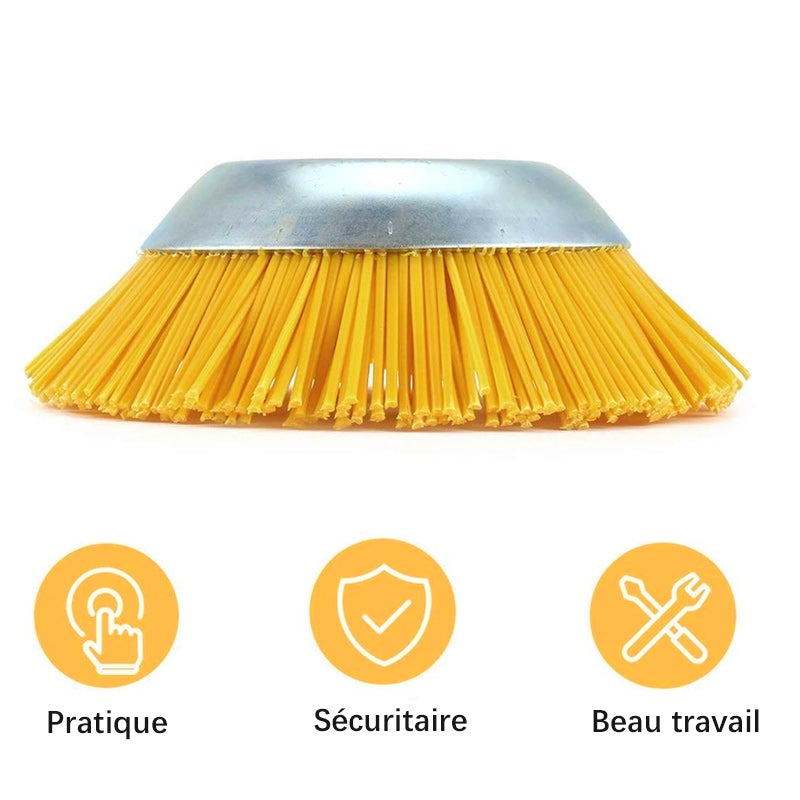 Brosse de Désherbage en Nylon pour Tondeuse