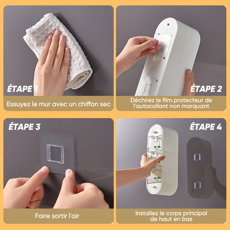 Boîte de rangement murale pour assaisonnement