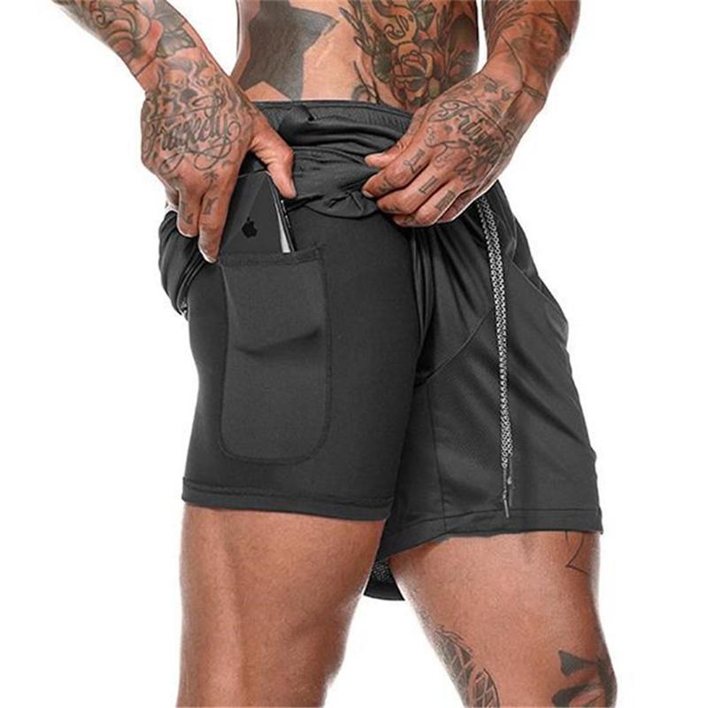 Shorts de Sport à Double Couche pour Hommes