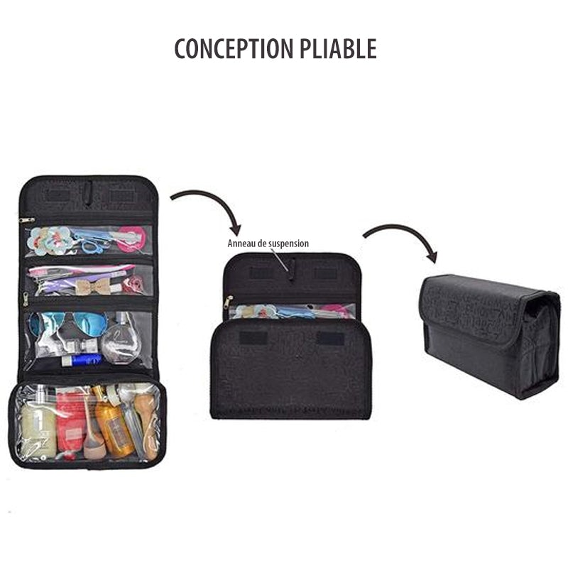Trousse de Toilette Pliable pour Voyage