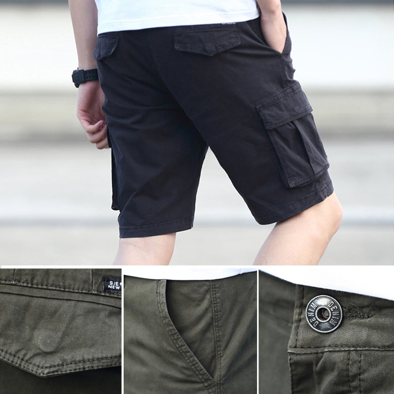 Shorts Cargo Décontractés pour Hommes Multi-poches