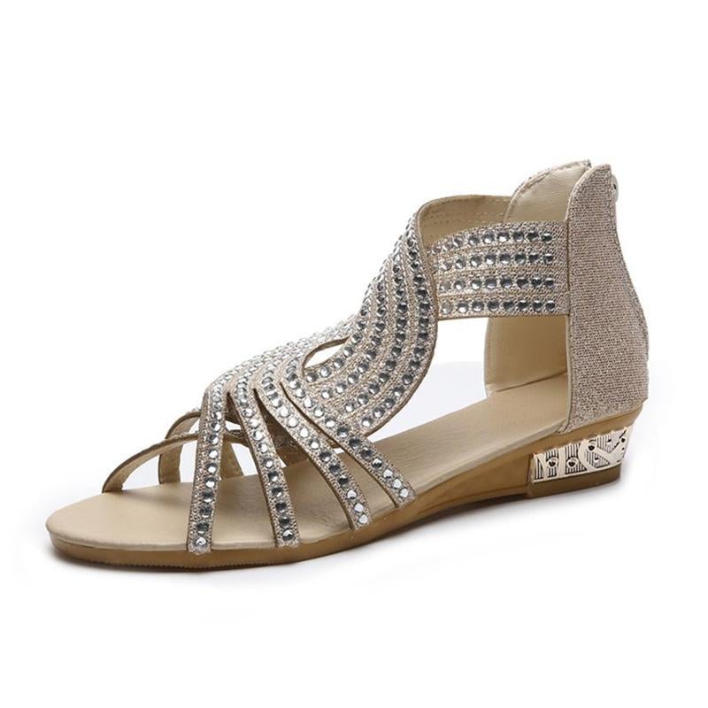 Sandales d'été avec Strass Chic pour Femmes