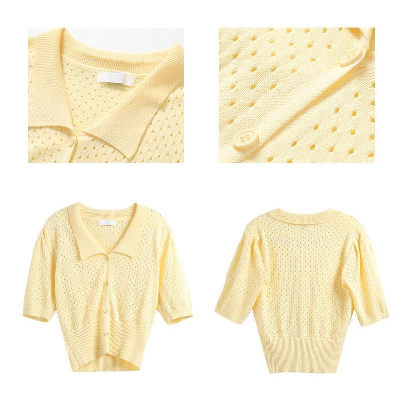 Cardigan Ajouré À Col V pour Femmes