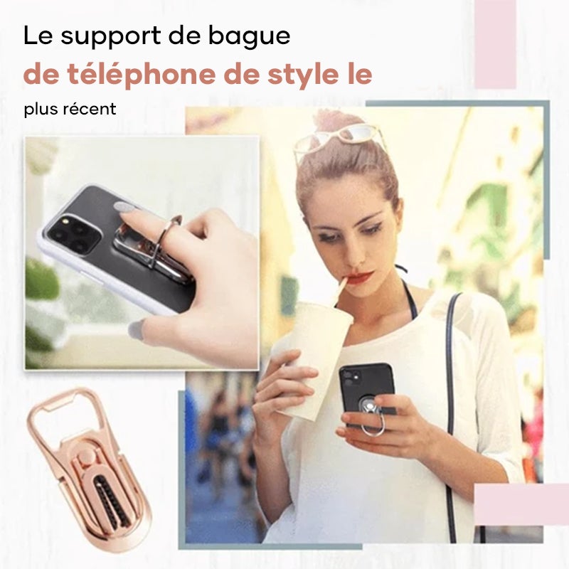 Support de Bague de Téléphone avec Ouvre-bouteille