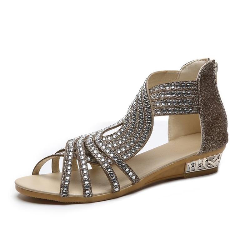 Sandales d'été avec Strass Chic pour Femmes