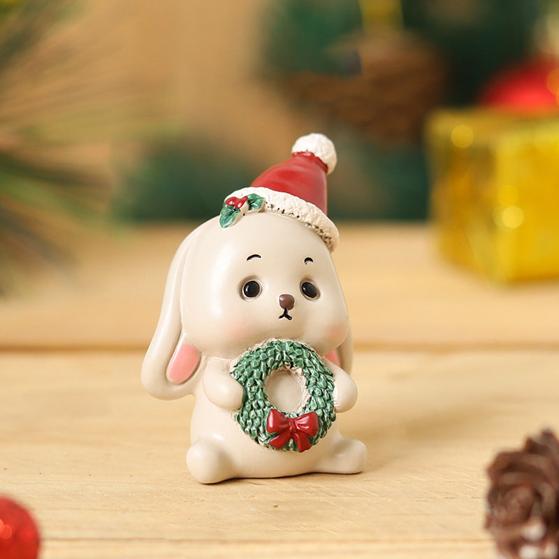 Ornements de père Noël animaux faits à la main