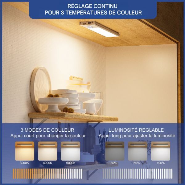 Lumira™ Lumières LED Rechargeables avec Détecteur de Mouvement