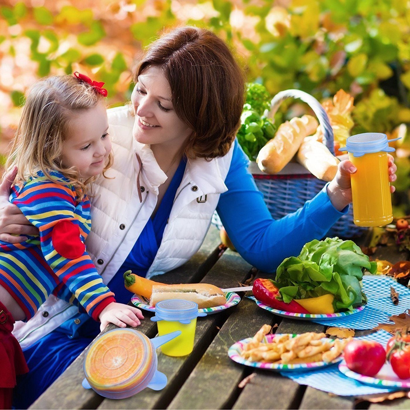 6-Pieces Couvercles De Bol Silicone