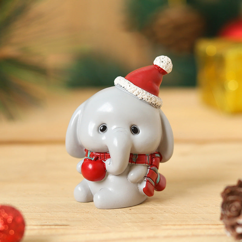 Ornements de père Noël animaux faits à la main