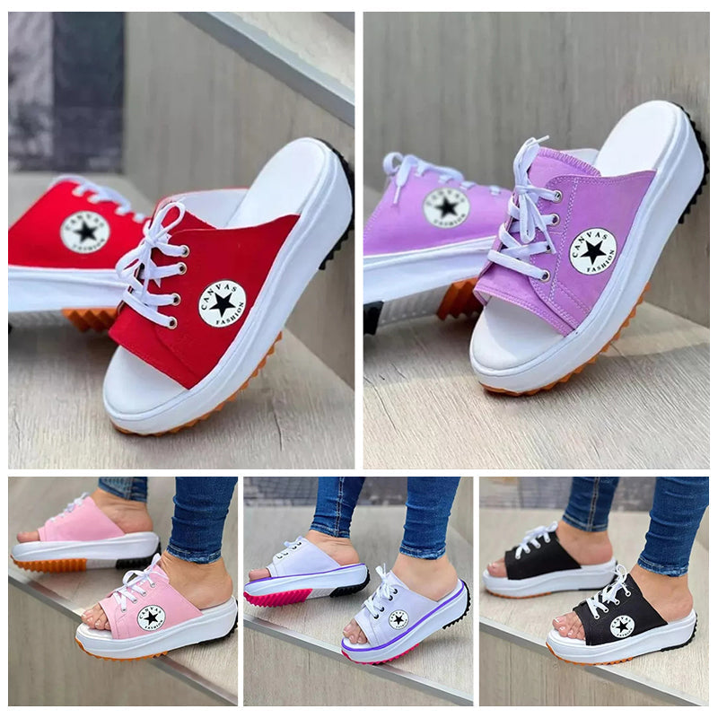 Sandales Décontractées en Toile Respirante Fishmouth