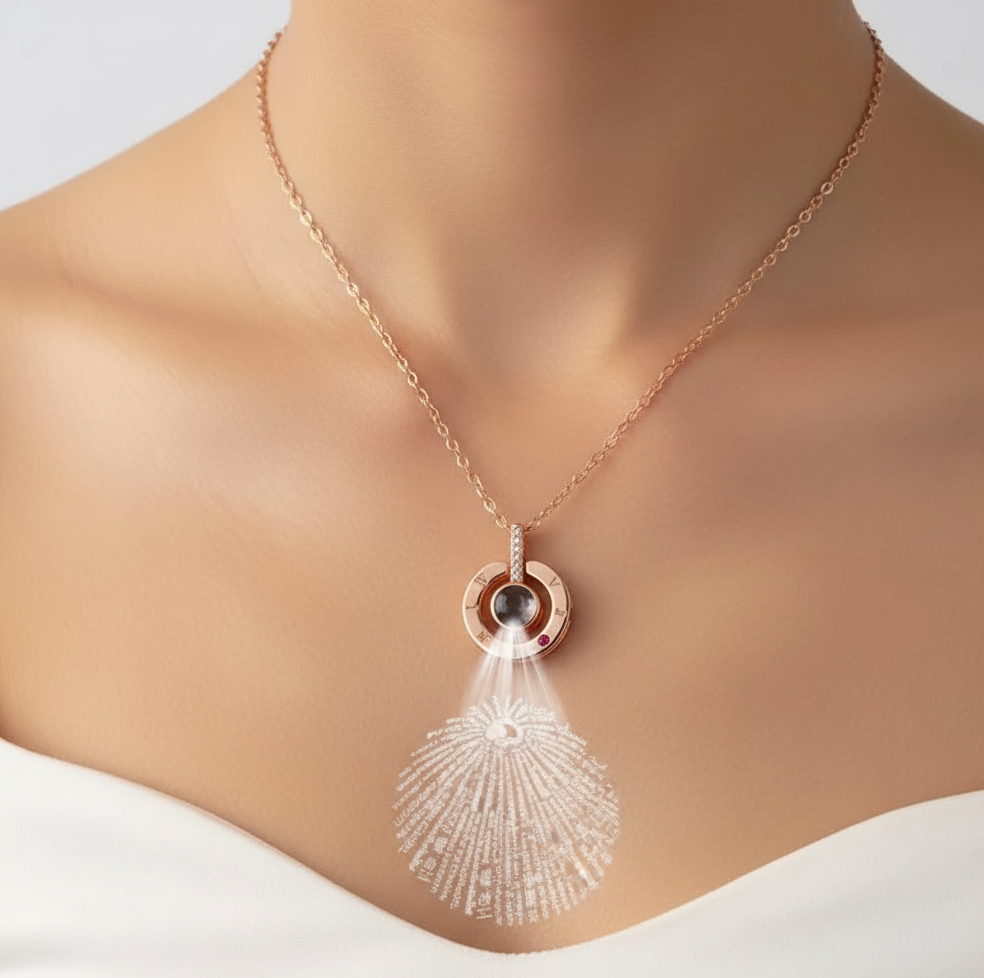 LumiAmora™ - Collier lettre « Je t'aime » en 100 langues