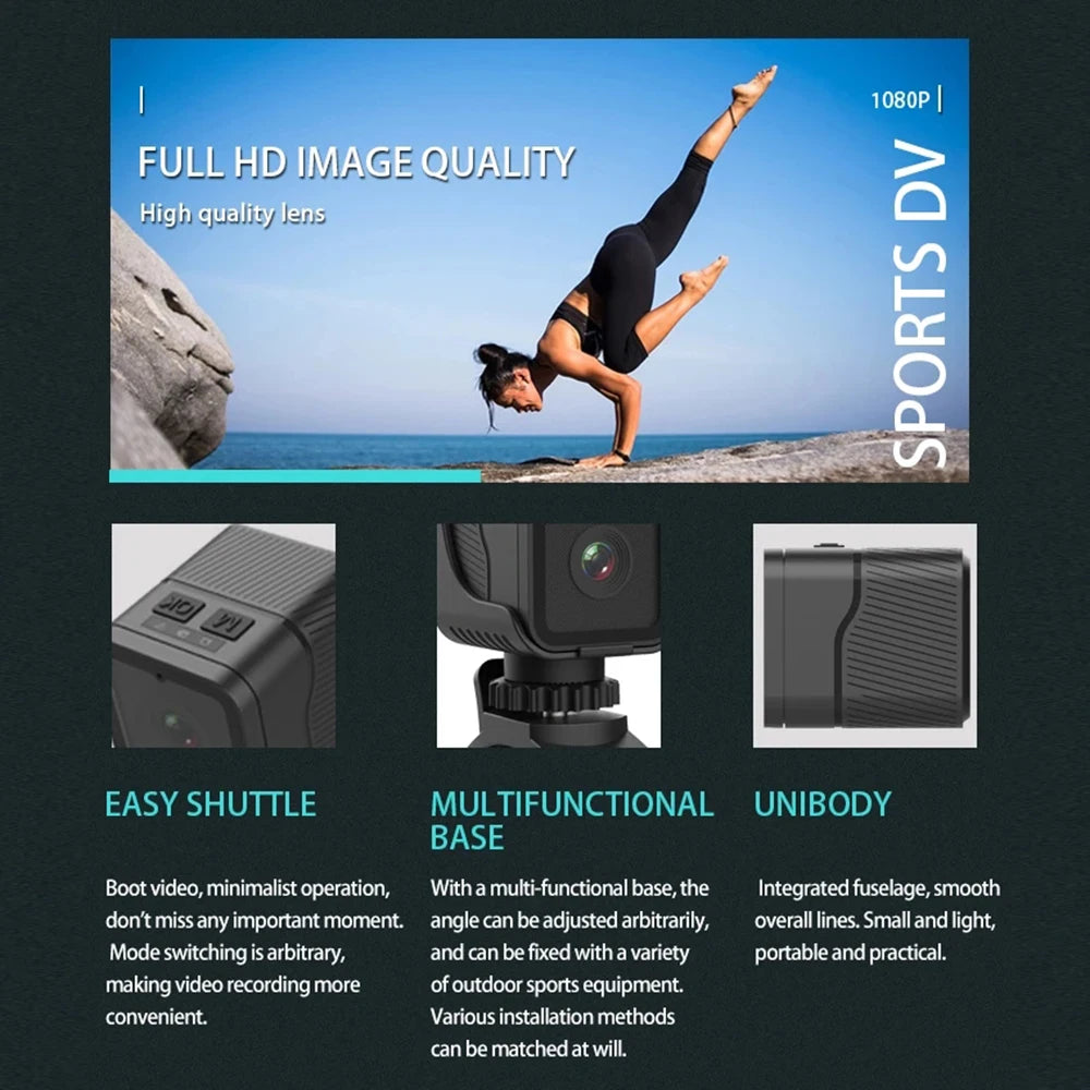 1080P High-Definition wireless small camera, WiFi hotspot mini DV camera, outdoor sports camera, motorcycle driving recorder